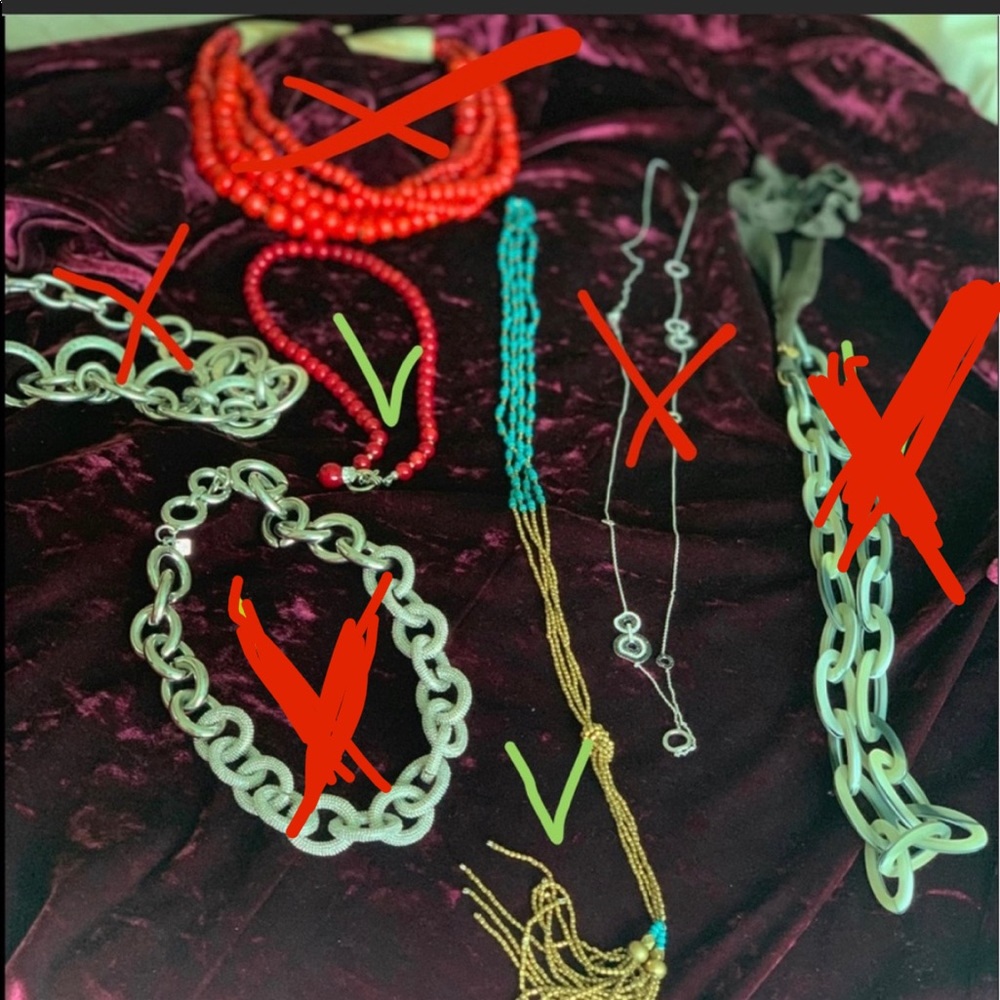 Long Statement Necklace - image 1